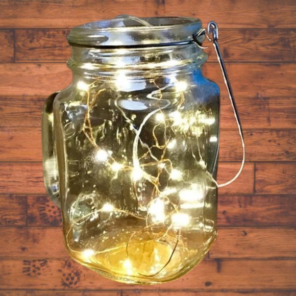 One 16 oz Handmade Mason Jar Fairy Light - Picture 1 of 1